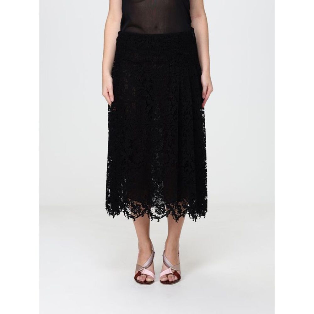 Fendi Women High-Waisted Floral Lace Midi Pencil Skirt Fendi